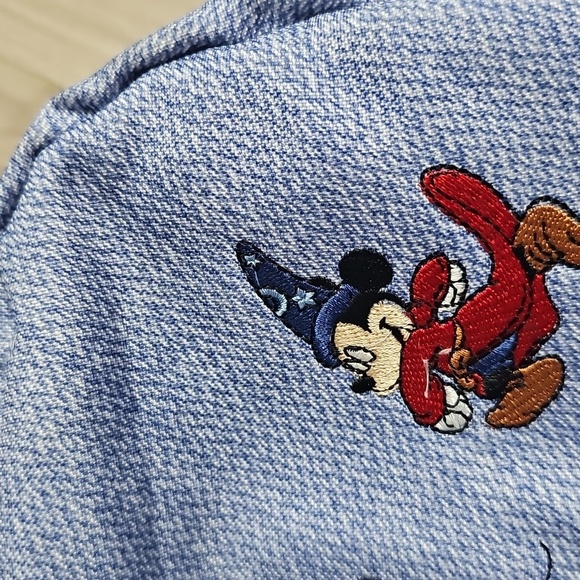 DISNEY Blue Backpack with Embrodered Mickey Character Patches - Picture 4 of 15